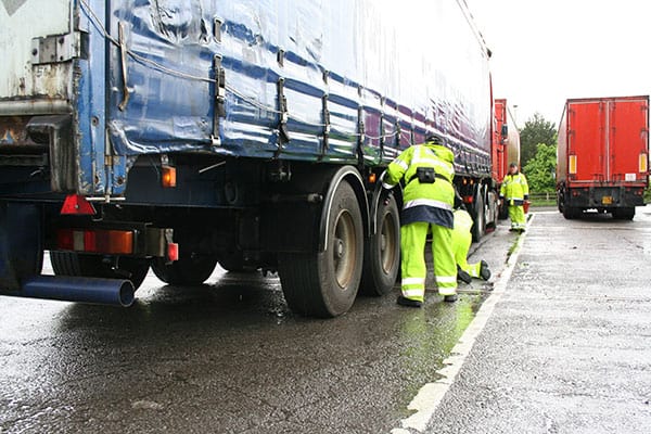 HGV vehicle gate stop check